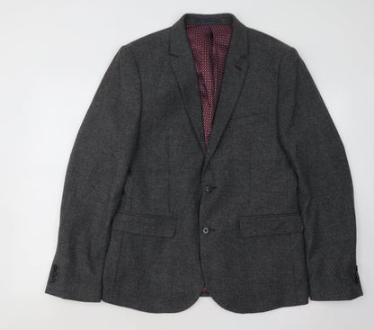 Mens UK Size 40 Burton Regular Grey Suit Jacket
