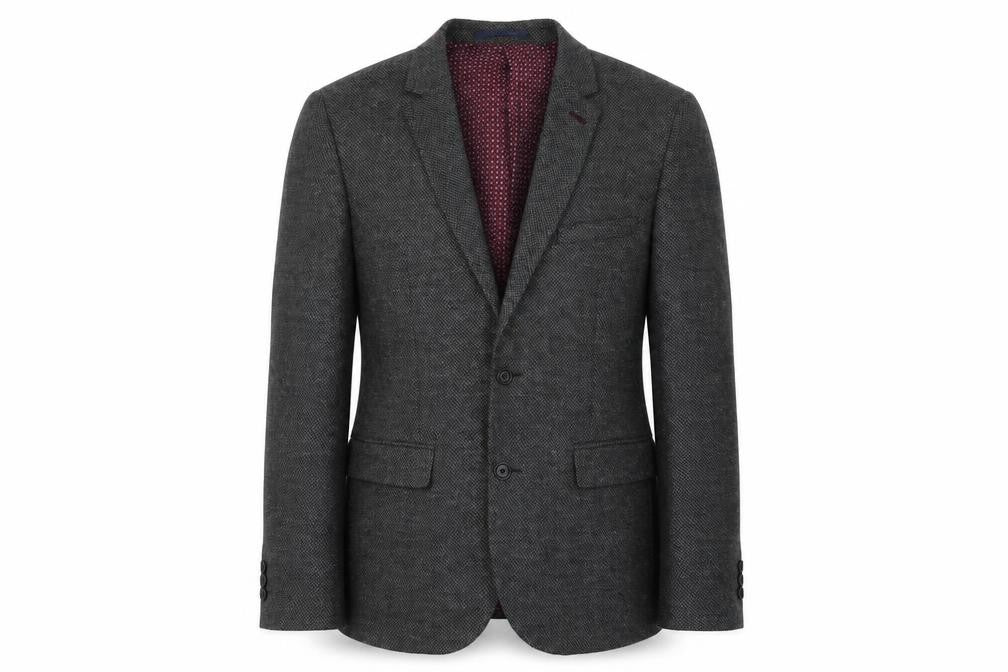Mens UK Size 40 Burton Regular Grey Suit Jacket
