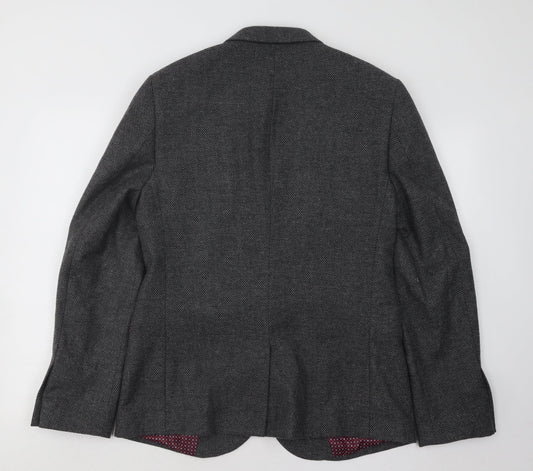 Mens UK Size 40 Burton Regular Grey Suit Jacket