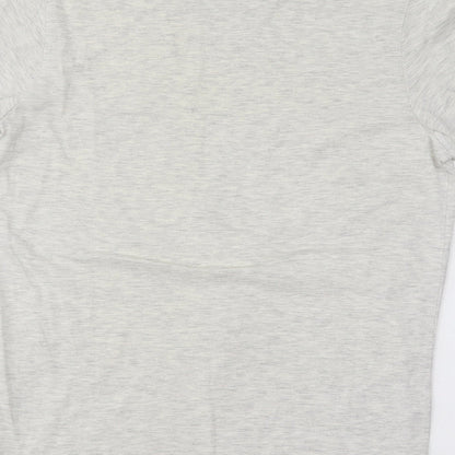 72 Lord St Womens Grey Cotton Basic T-Shirt Size M Round Neck
