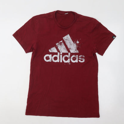 Mens UK Size S adidas Red  T-Shirt
