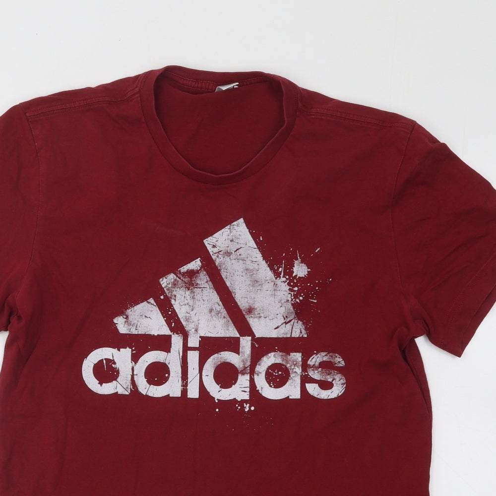 Mens UK Size S adidas Red  T-Shirt