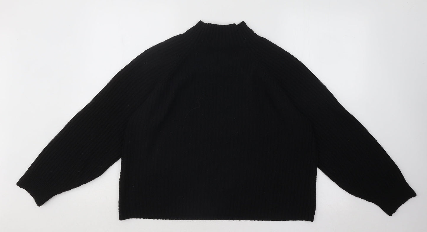 Womens UK Size M Boohoo Black Pullover Jumper
