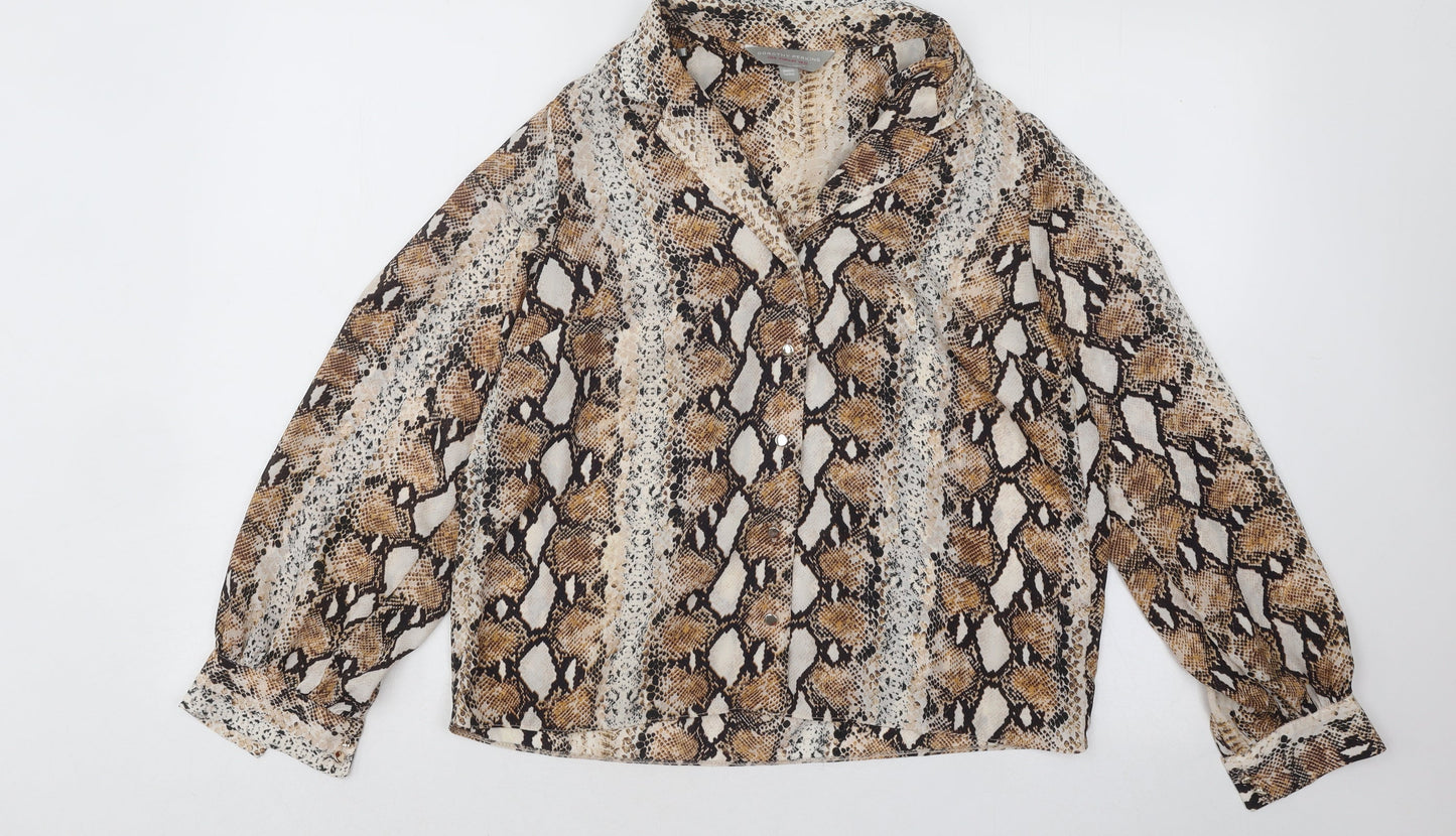 Womens UK Size 12 Dorothy Perkins Gold Basic Blouse