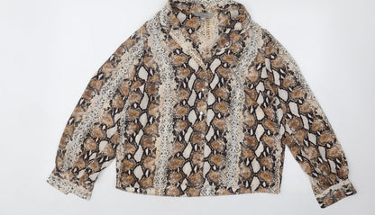 Womens UK Size 12 Dorothy Perkins Gold Basic Blouse