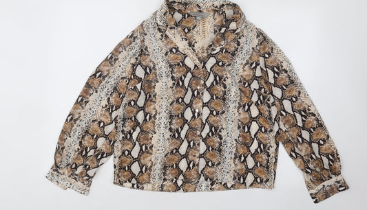 Womens UK Size 12 Dorothy Perkins Gold Basic Blouse