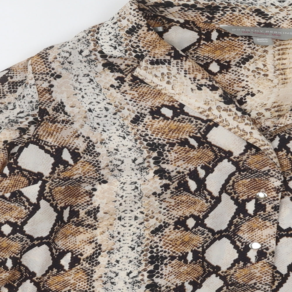 Womens UK Size 12 Dorothy Perkins Gold Basic Blouse