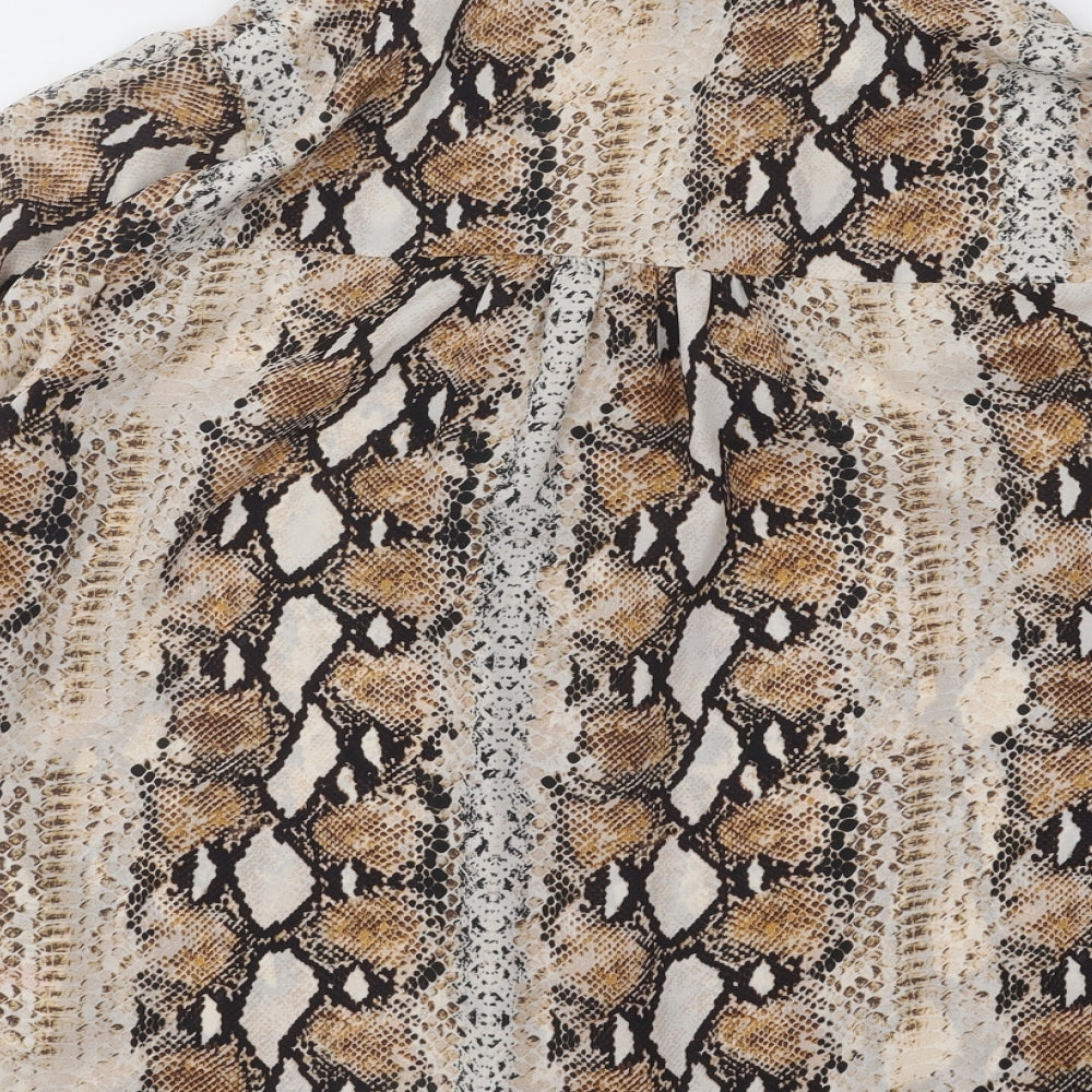 Womens UK Size 12 Dorothy Perkins Gold Basic Blouse