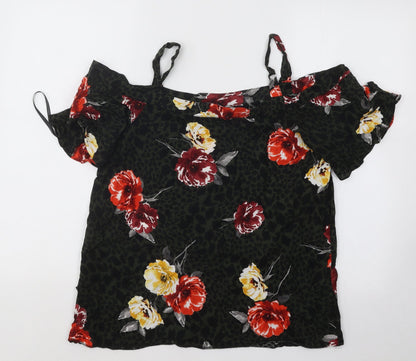 Womens UK Size 10 Dorothy Perkins Multicoloured Basic Blouse