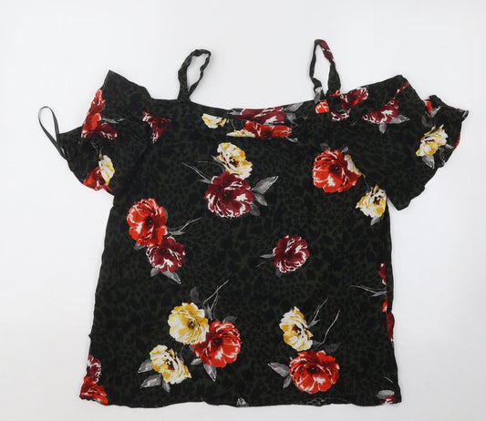 Womens UK Size 10 Dorothy Perkins Multicoloured Basic Blouse
