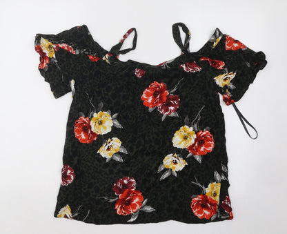 Womens UK Size 10 Dorothy Perkins Multicoloured Basic Blouse