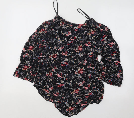 Womens UK Size 10 Atmosphere Black Basic Blouse