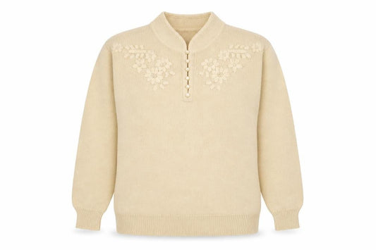 Classics Womens Gold High Neck Acrylic Pullover Jumper Size 10