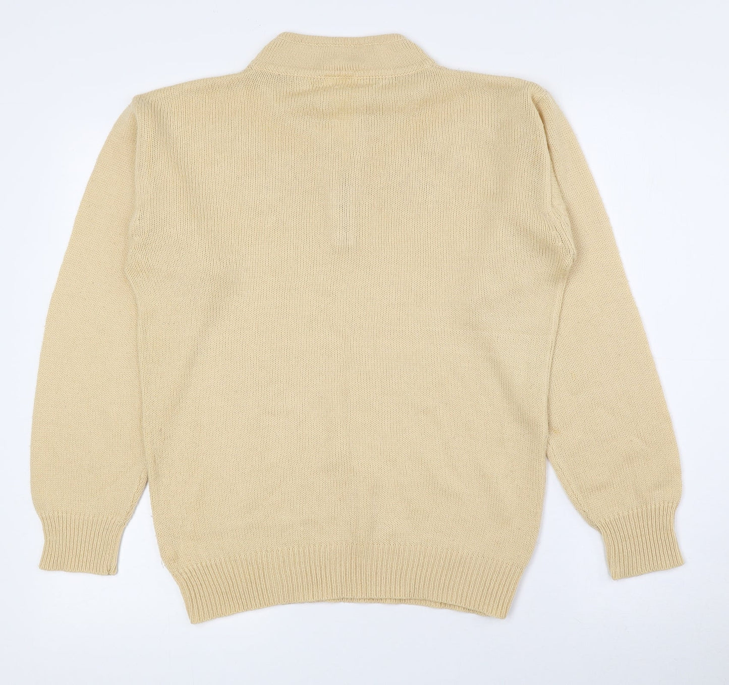 Classics Womens Gold High Neck Acrylic Pullover Jumper Size 10