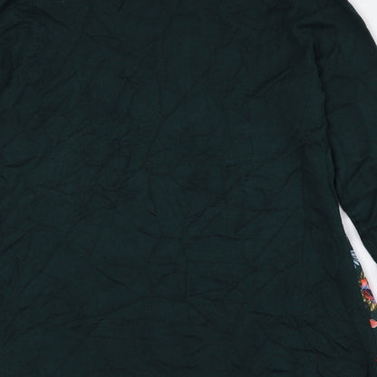 F&F Womens Multicoloured Crew Neck Floral Viscose Pullover Jumper Size 6