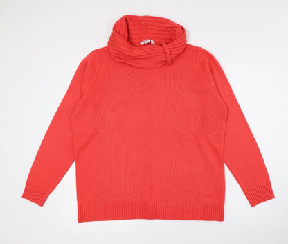 Womens UK Size 16 Essential Pink Pullover Jumper