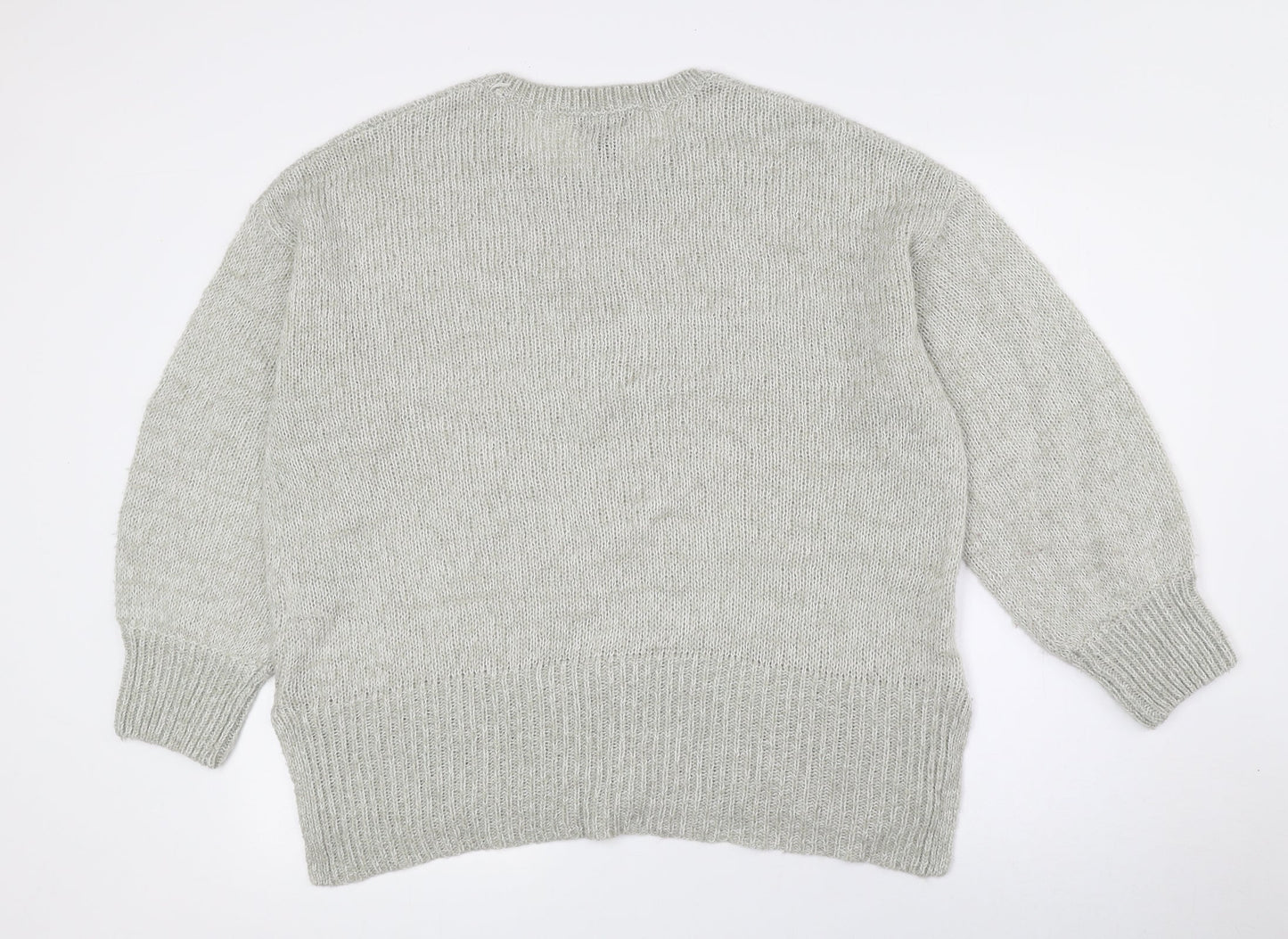 Womens UK Size L New Look Grey Pullover Jumper