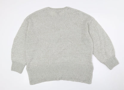 Womens UK Size L New Look Grey Pullover Jumper
