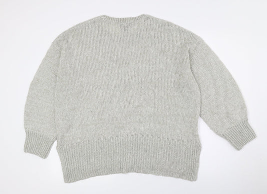 Womens UK Size L New Look Grey Pullover Jumper