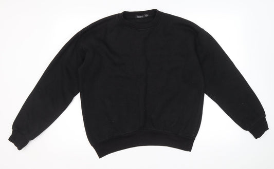 Womens UK Size 8 Boohoo Black Pullover Sweatshirt