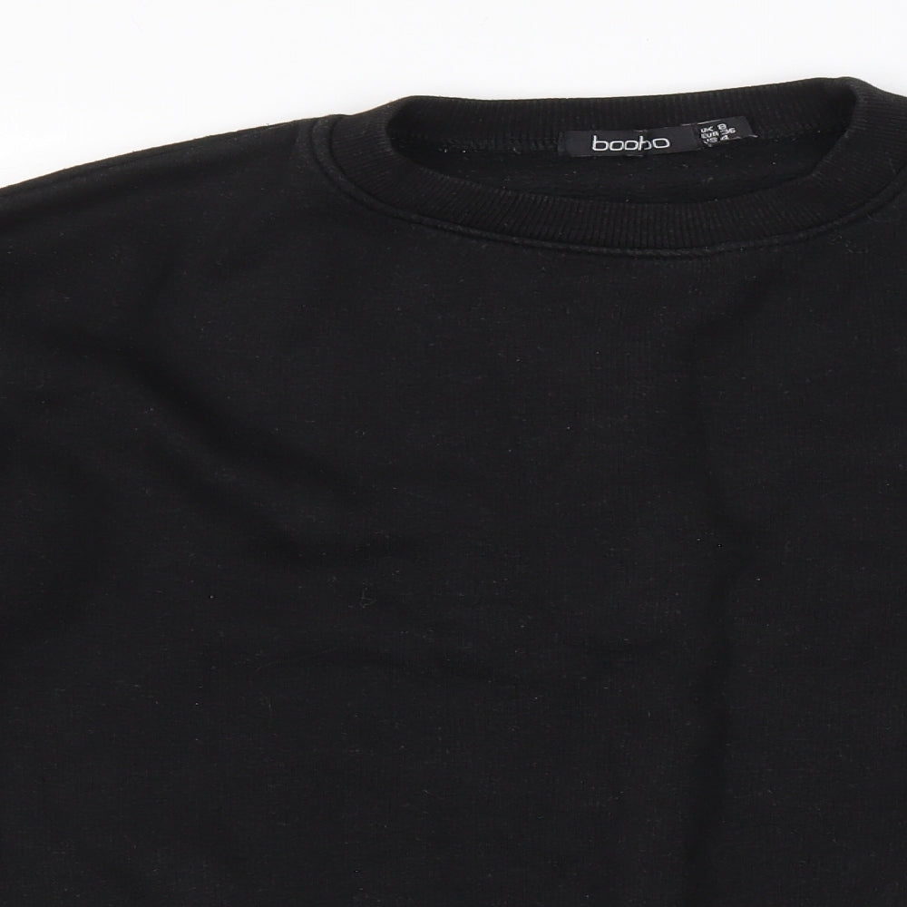 Womens UK Size 8 Boohoo Black Pullover Sweatshirt