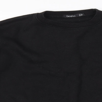 Womens UK Size 8 Boohoo Black Pullover Sweatshirt