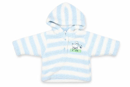 Baby Baby Blue Striped Polyester Pullover Jumper Size 0-3 Months Button - Mucky Paws