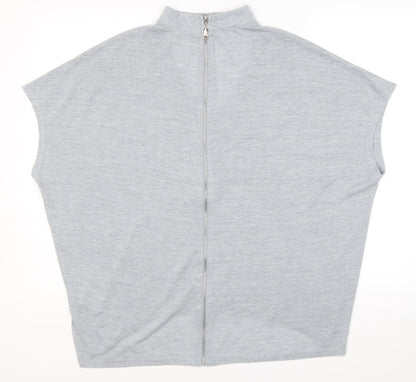 Womens UK Size M Voulez-Vous Grey Basic Blouse