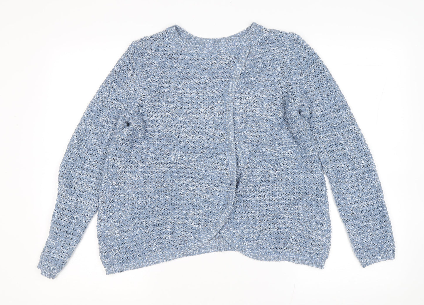 Womens UK Size 14 Dorothy Perkins Blue Wrap Jumper