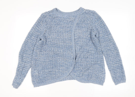 Womens UK Size 14 Dorothy Perkins Blue Wrap Jumper