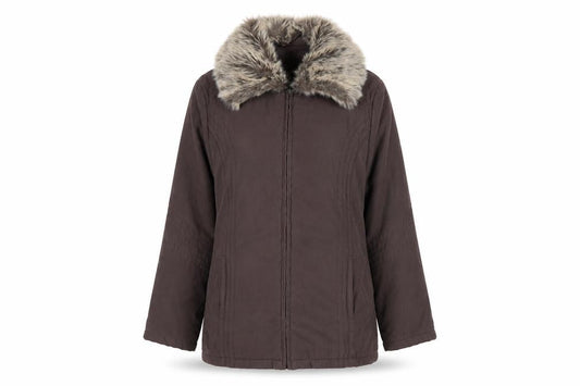 Klassik Clothing Womens Brown Rain Coat Coat Size 12 Zip