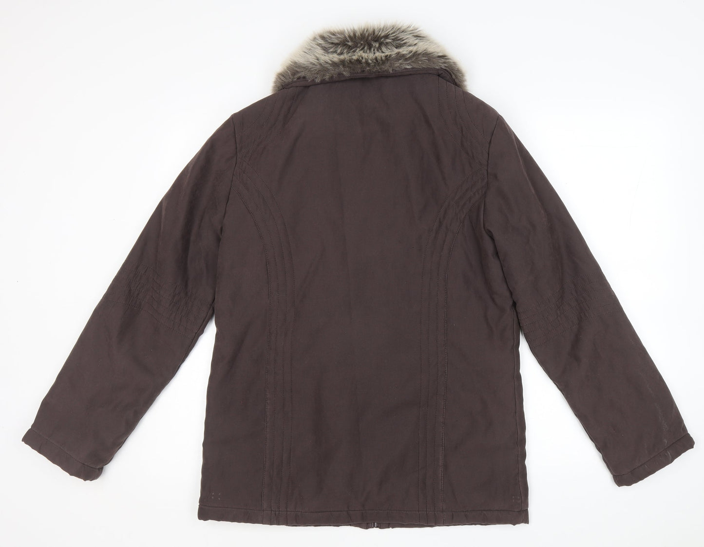 Klassik Clothing Womens Brown Rain Coat Coat Size 12 Zip