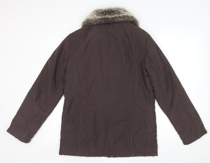 Klassik Clothing Womens Brown Rain Coat Coat Size 12 Zip