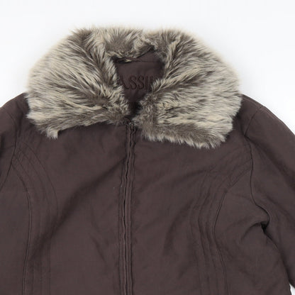 Klassik Clothing Womens Brown Rain Coat Coat Size 12 Zip