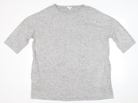 Capsule Womens Grey Boat Neck Viscose Pullover Jumper Size 20