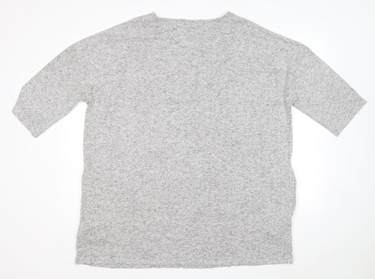 Capsule Womens Grey Boat Neck Viscose Pullover Jumper Size 20