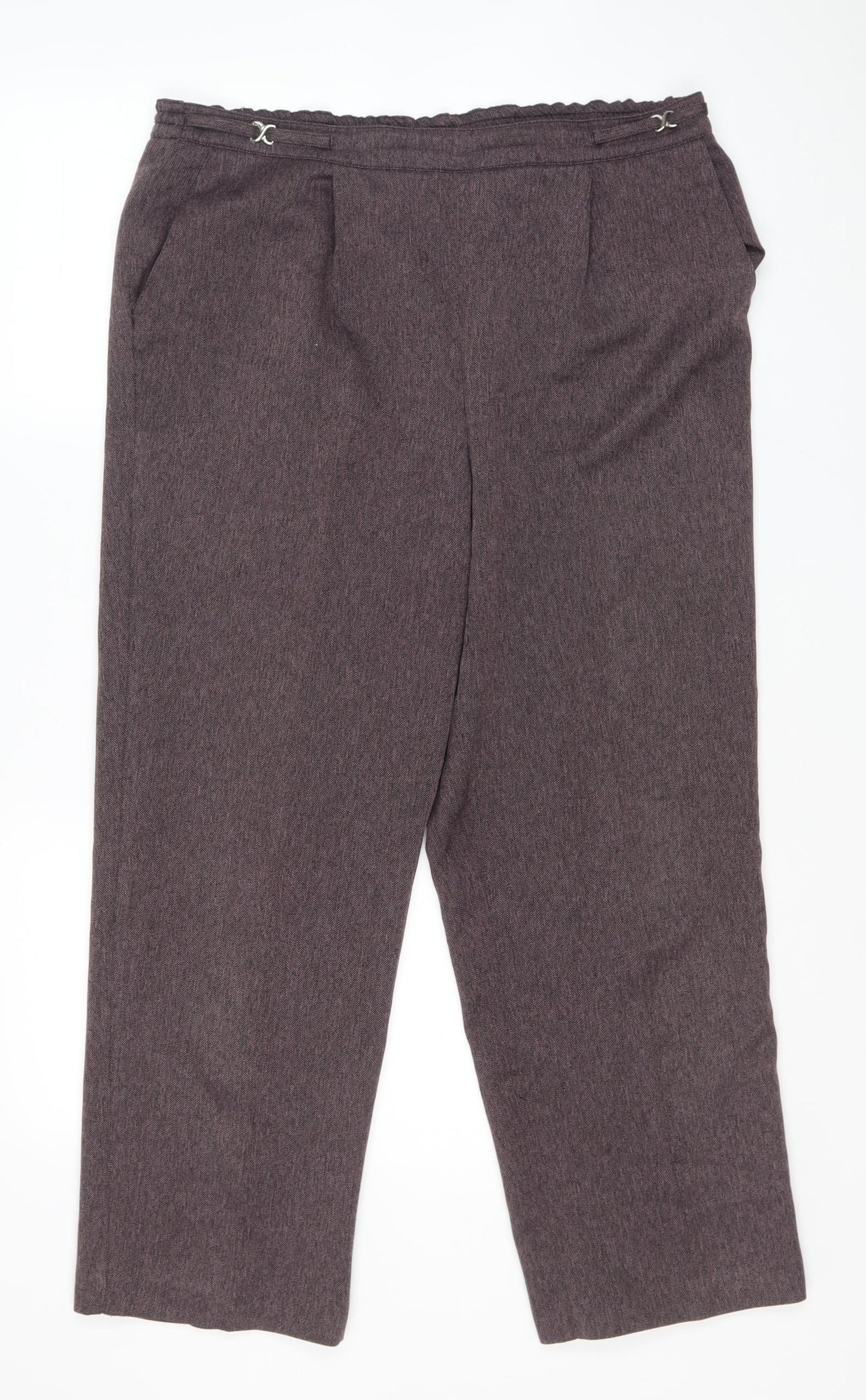Womens UK Size 14 BHS Regular Fit  Purple Trousers
