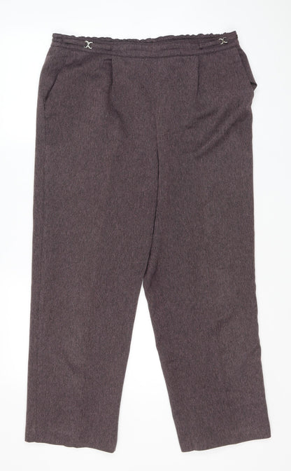 Womens UK Size 14 BHS Regular Fit  Purple Trousers