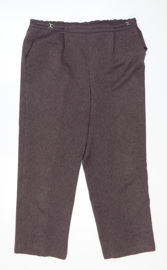Womens UK Size 14 BHS Regular Fit  Purple Trousers