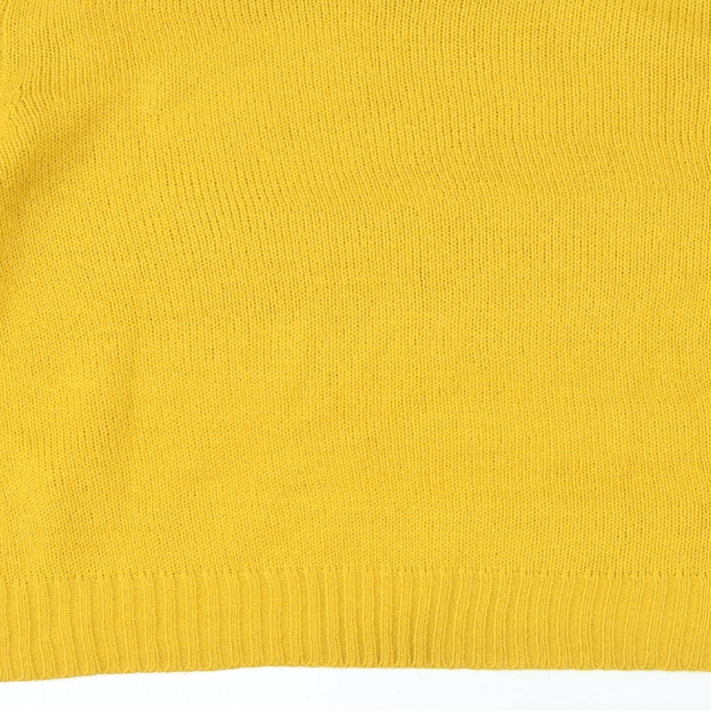 Womens UK Size M H&M Yellow Henley Jumper
