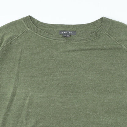 Primark Womens Green Round Neck Polyester Pullover Jumper Size L