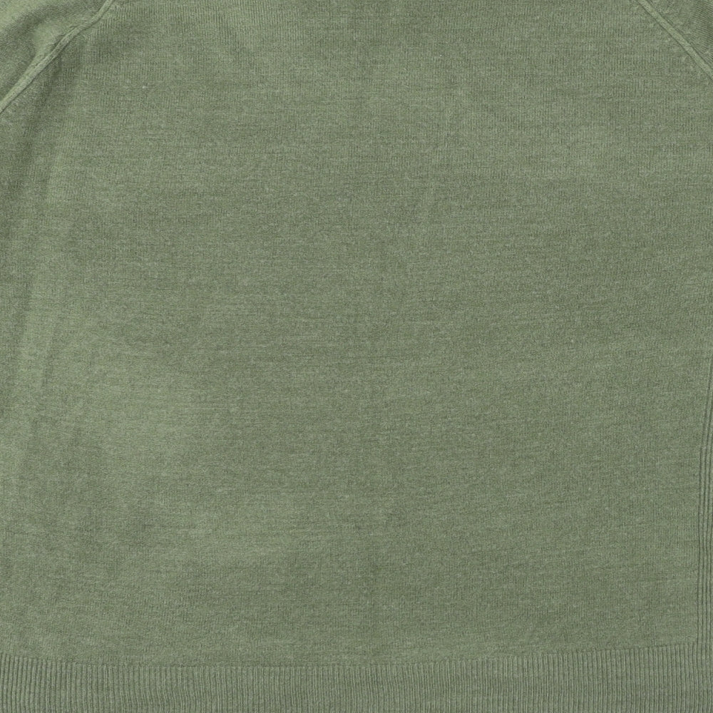 Primark Womens Green Round Neck Polyester Pullover Jumper Size L
