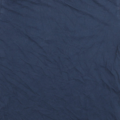 Pull&Bear Mens Blue Cotton T-Shirt Size M Round Neck - Baltimore State