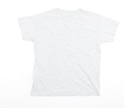 Epic Games Boys Grey Cotton Basic T-Shirt Size 6-7 Years Round Neck - Fortnite