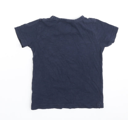 NEXT Baby Blue Cotton Basic T-Shirt Size 12-18 Months Round Neck - Super Star