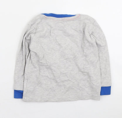 Jeff & Co Boys Grey Cotton Basic T-Shirt Size 12-18 Months Round Neck - I'm a Dinosaur