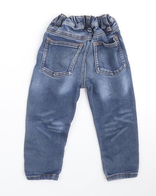 NEXT Boys Blue Polyester Jeans Size 12-18 Months Button