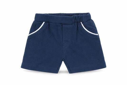 Little Mariner Baby Blue Cotton Cropped Leggings Size 0-3 Months - Contrasting Trim