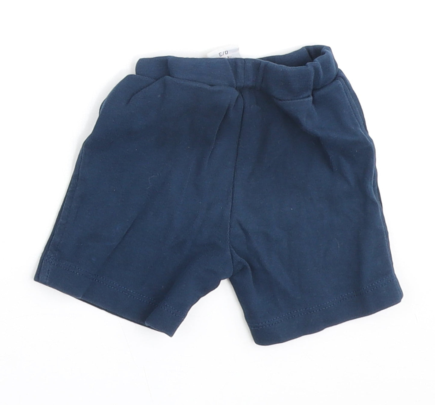 Little Mariner Baby Blue Cotton Cropped Leggings Size 0-3 Months - Contrasting Trim