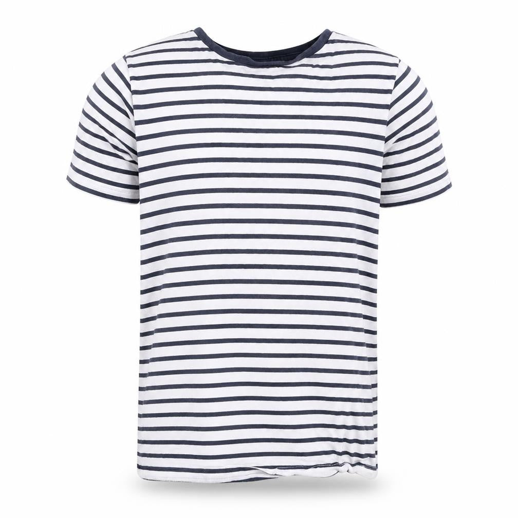 Dunnes Boys Blue Striped Cotton Basic Polo Size 8-9 Years Round Neck